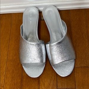 Silver Leather Slip-On